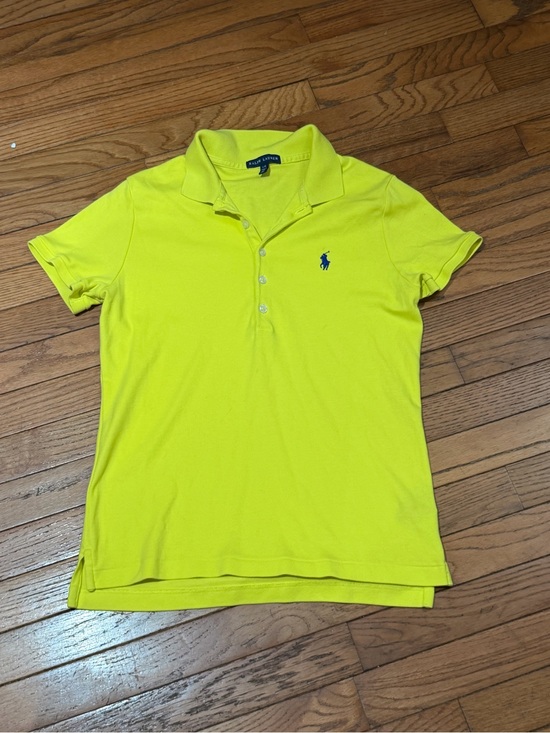 Ralph Lauren Tops - Ralph Lauren Neon Yellow Polo with Navy Pony